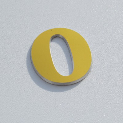 číslo na dveře – zlaté 0